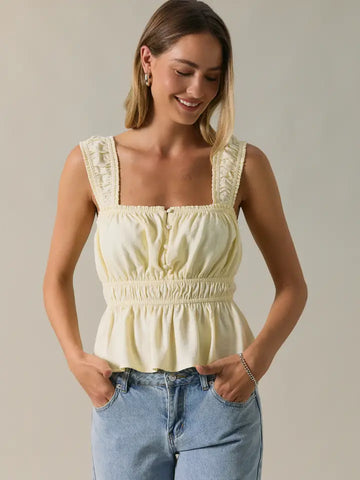 Sleeveless Peplum Top