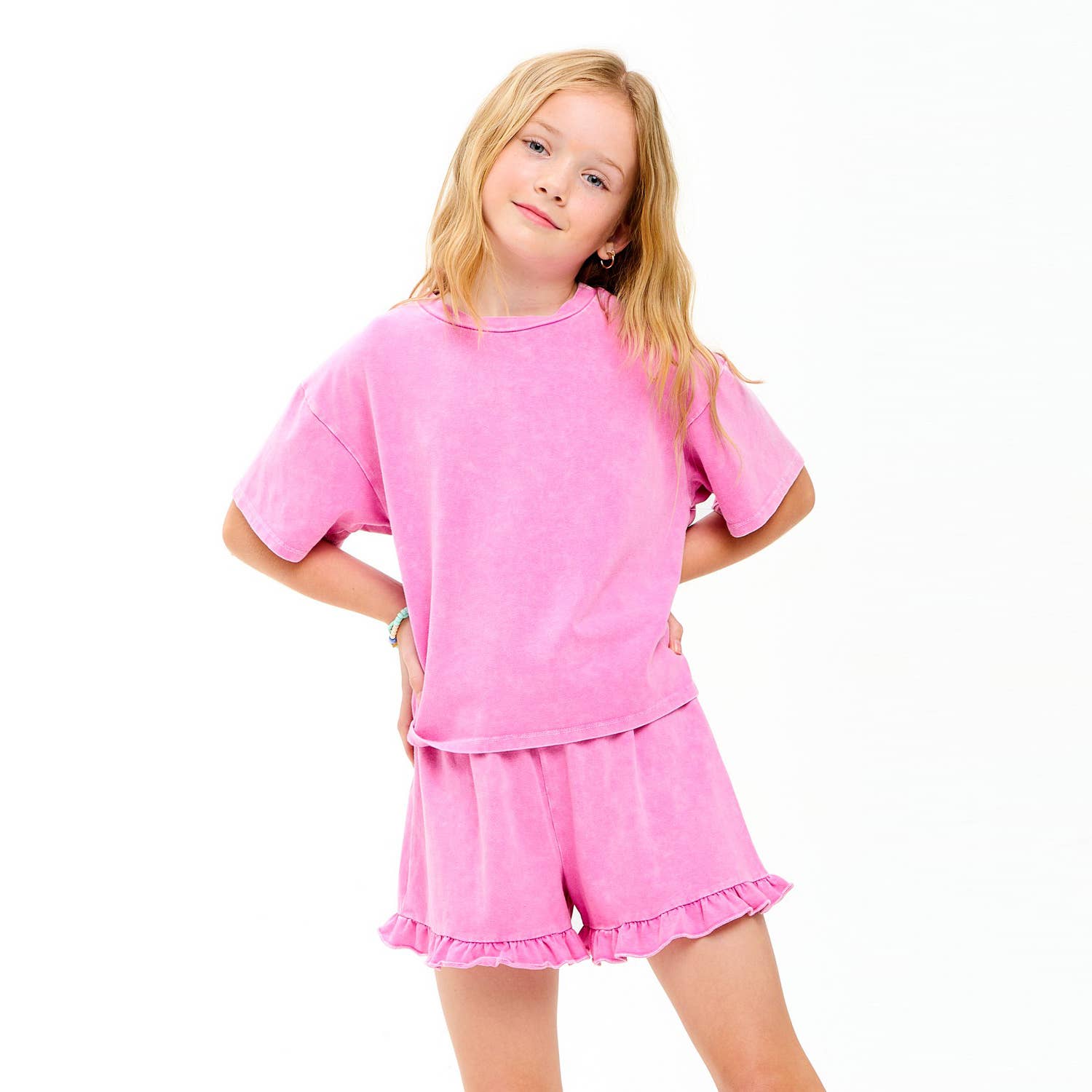 Mineral Washed Top & Shorts Set