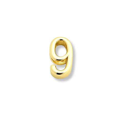 Number Charms | Smooth | Gold