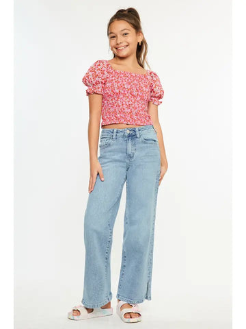 Kancan | Youth High Rise Light Wide Leg