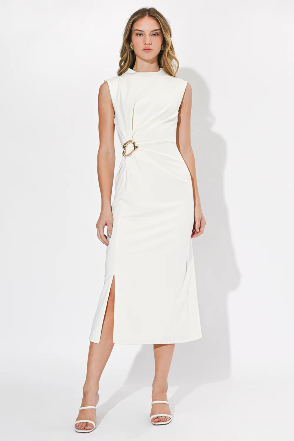 AR | Lydia Twisted Waist Midi Dress