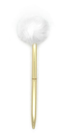 PLUSHEST POM POM PEN - WHITE