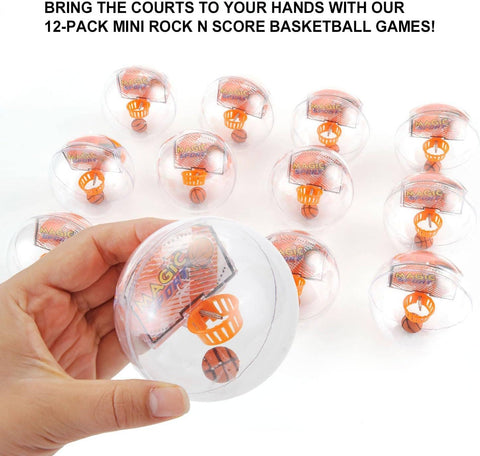 12 Pack Mini Basketball Electronic Handheld Hoop Game