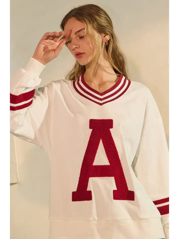 Arkansas Varsity- Inspired Pullover