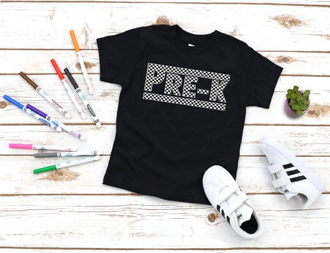 Checkered Pre-K Back To School Tee