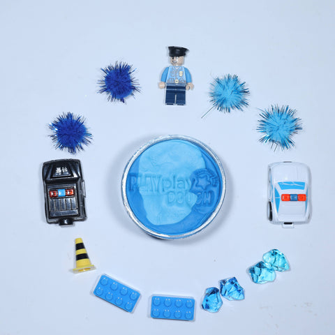 Police Play Dough Jar