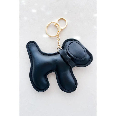 Faux Leather Dog Charm