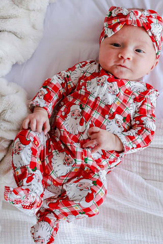 Christmas Zipper Footie | Cozy Claus