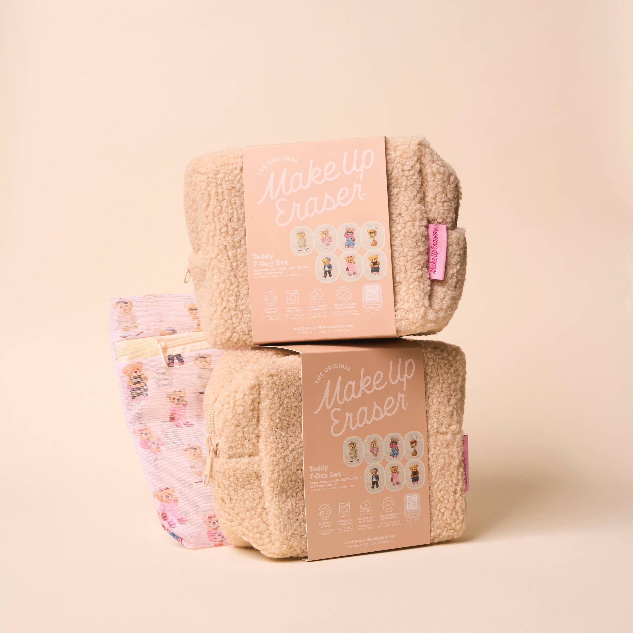 Teddy Bear Gift Set & Cosmetic Bag