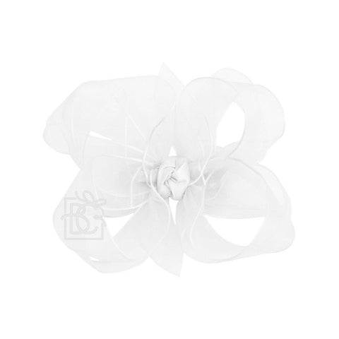 MULTI-LOOP ORGANZA BOW ON CLIP
