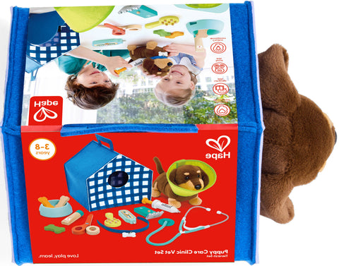 Pretend Play Puppy Vet Set with Carrier & Accessories