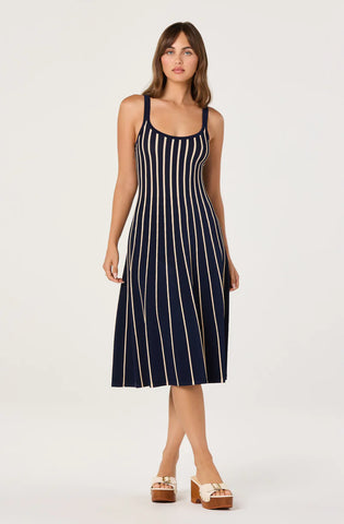 ASTR | Irecia Sweater Dress in Red Stripe