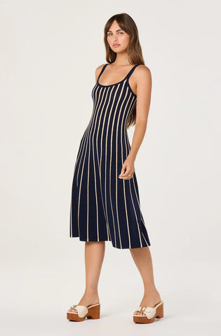 ASTR | Irecia Sweater Dress in Red Stripe