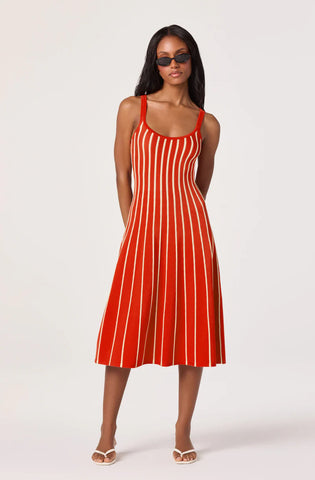 ASTR | Irecia Sweater Dress in Red Stripe