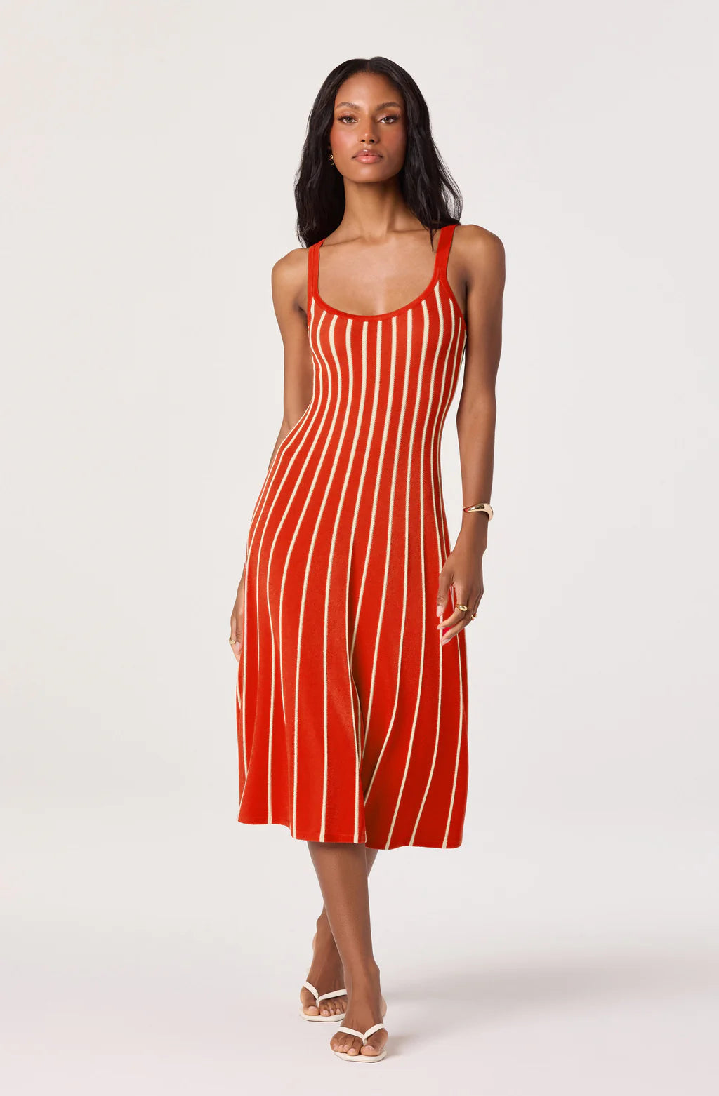 ASTR | Irecia Sweater Dress in Red Stripe