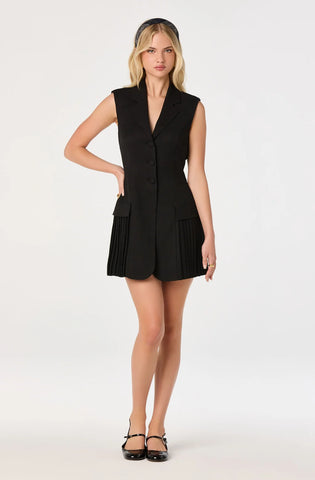 ASTR | Gianna Sleeveless Blazer Mini Dress in Black