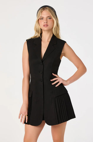 ASTR | Gianna Sleeveless Blazer Mini Dress in Black