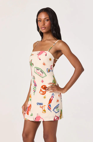 ASTR | Valencia Dress in Island Sketchbook