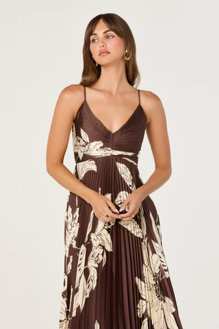 ASTR | Clea Dress in Brown Floral