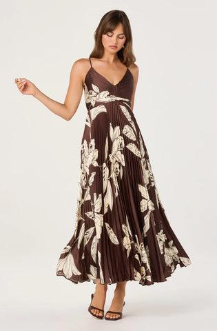 ASTR | Clea Dress in Brown Floral