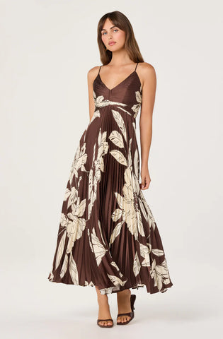 ASTR | Clea Dress in Brown Floral