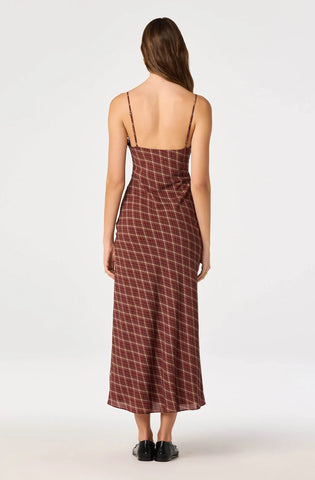 ASTR | Carin Maxi Plaid in Wine Plaid
