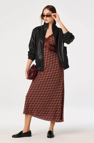 ASTR | Carin Maxi Plaid in Wine Plaid