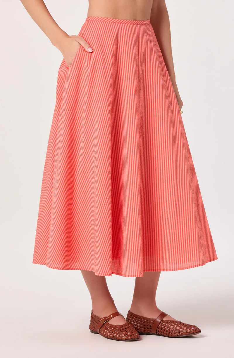 ASTR | Myria Skirt in Red Stripe