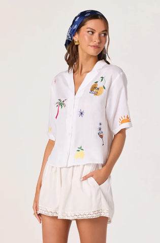 ASTR | Vesa Top in White Tropical Multi