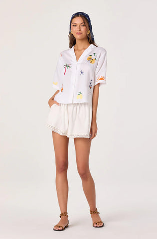 ASTR | Vesa Top in White Tropical Multi