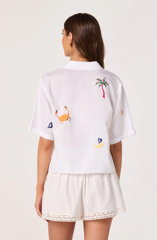 ASTR | Vesa Top in White Tropical Multi