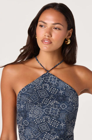 ASTR | Shaniya Top in Navy Bandana