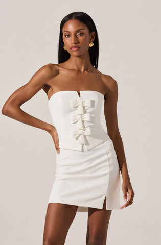 ASTR | Strapless Bow Mini Dress
