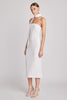 ER | Choker Tie Midi Dress in White