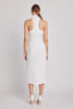 ER | Choker Tie Midi Dress in White