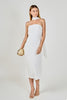 ER | Choker Tie Midi Dress in White