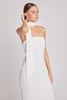 ER | Choker Tie Midi Dress in White