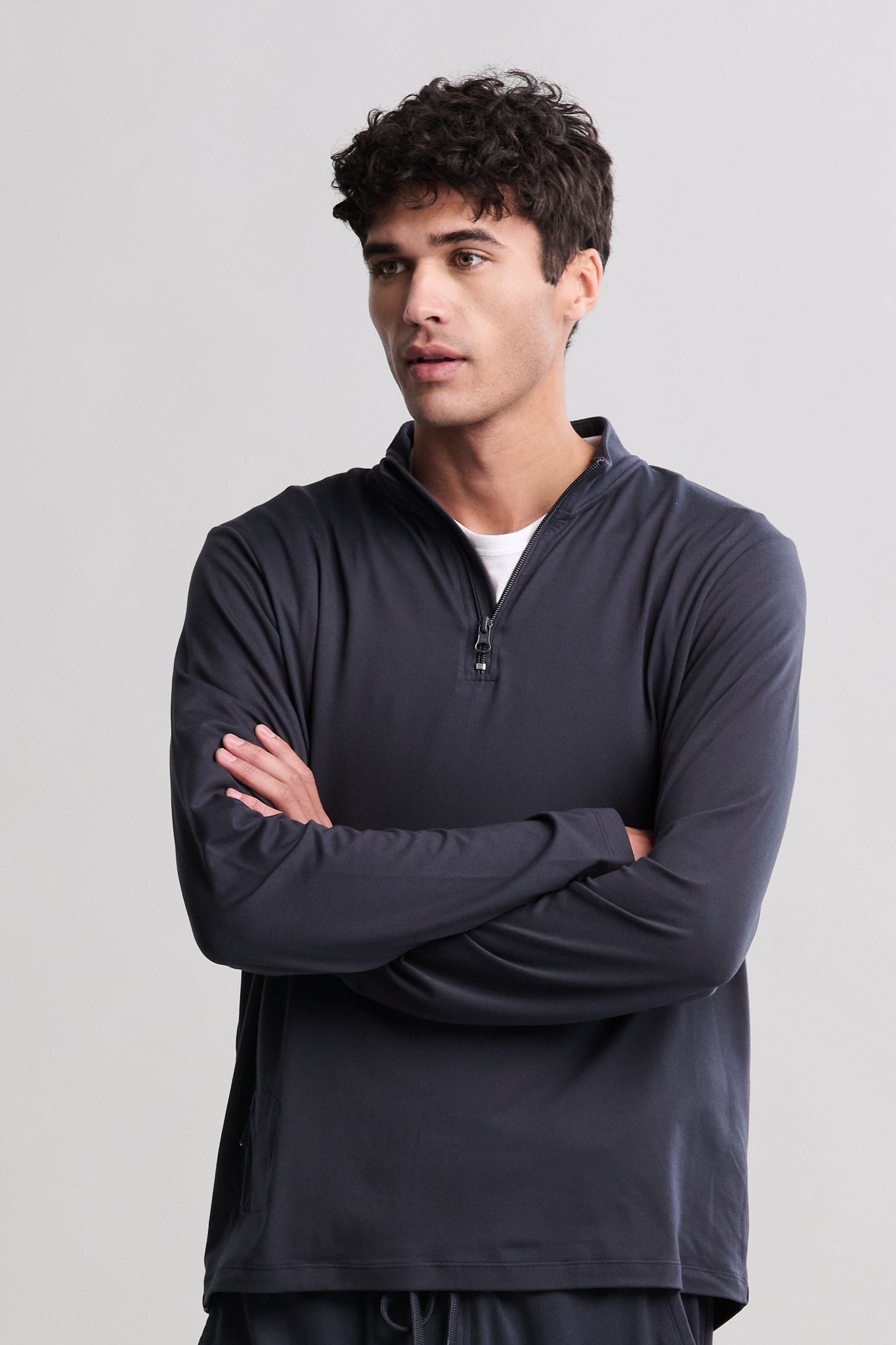 BAREFOOT DREAMS | MC MENS BUTTERCHIC 1/2 ZIP