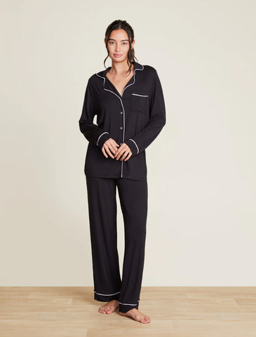 Barefoot Dreams Luxe Milk Piped Jersey PJ Set
