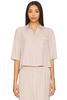 Barefoot Dreams | Washed Satin Jacquard Cropped Shirt