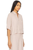 Barefoot Dreams | Washed Satin Jacquard Cropped Shirt