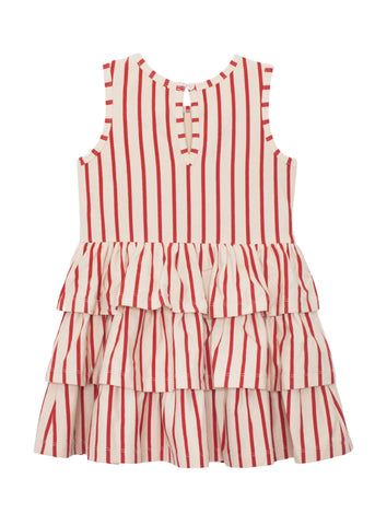 Terracotta Stripe Sleeveless Dress