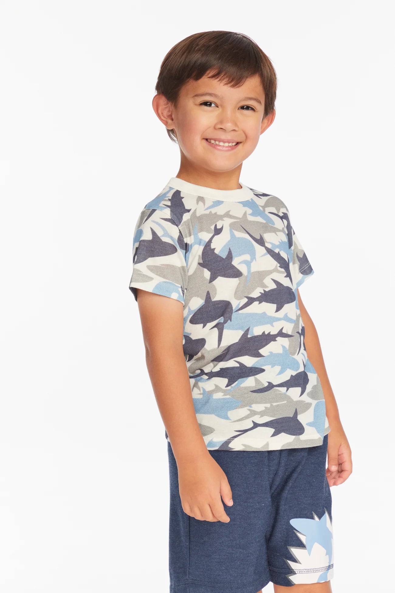 Chaser | All Over Camo Shark Boys Tee