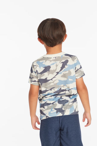 Chaser | All Over Camo Shark Boys Tee