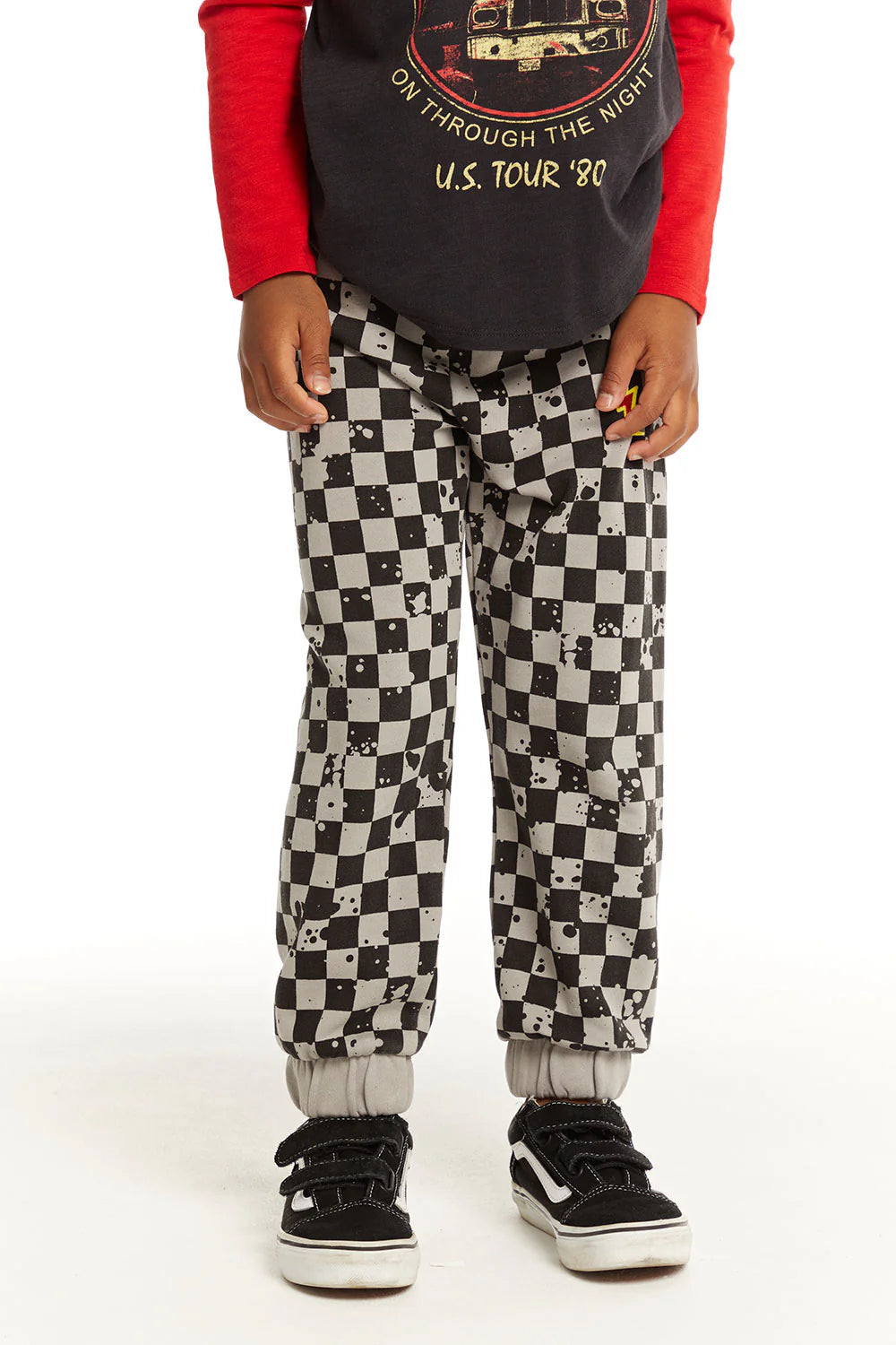 Chaser | Lightning Splatter Checker Joggers