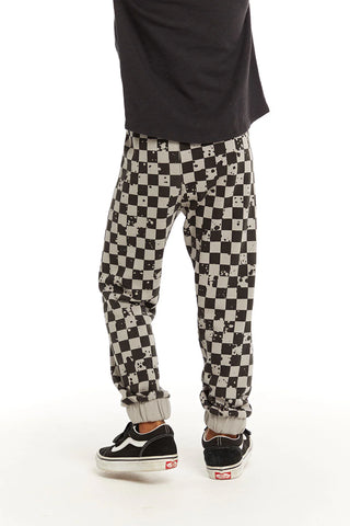 Chaser | Lightning Splatter Checker Joggers