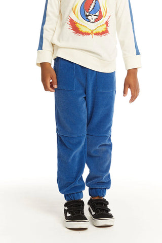 Chaser | Zipper Leg Peacock Blue Jogger