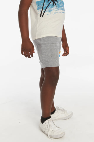 Chaser | Boys Heather Grey Short with Strapping
