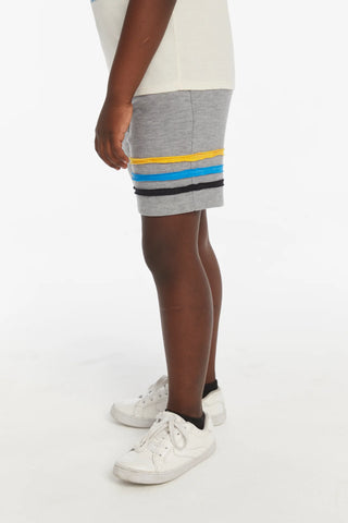 Chaser | Boys Heather Grey Short with Strapping