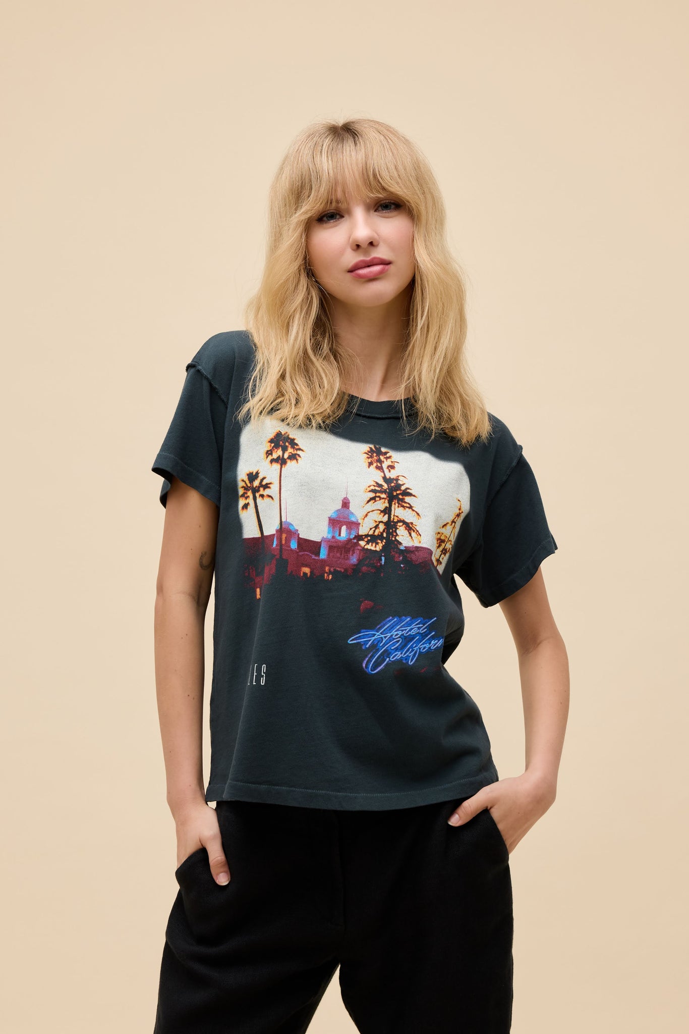 Daydreamer | Eagles Hotel California Reverse GF Tee in Vintage Tee